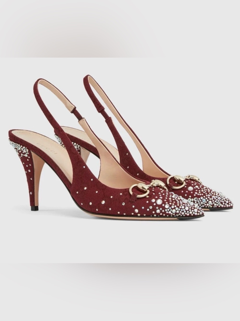 Gucci Red Crystal Slingback Pumps 36